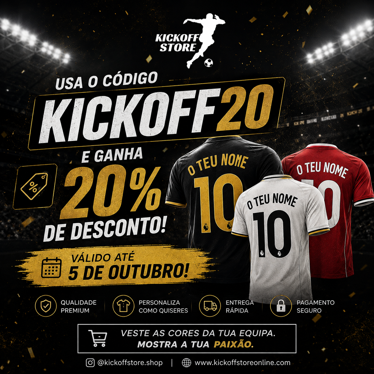 Código promocional KICKOFF20